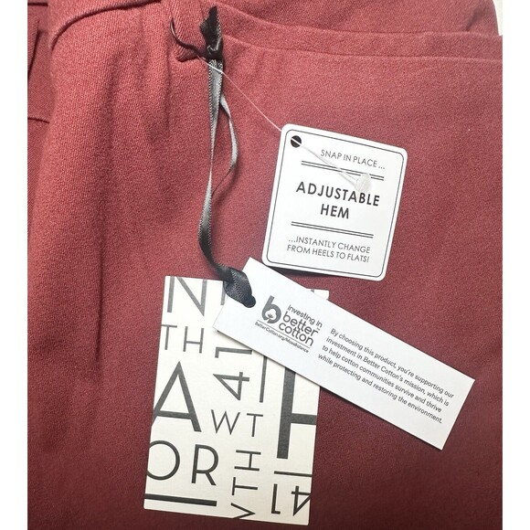 41Hawthorn Merlot Red Adjustable Hem Straight Leg Pants Women's SIZE 14 NWT - Picture 6 of 13